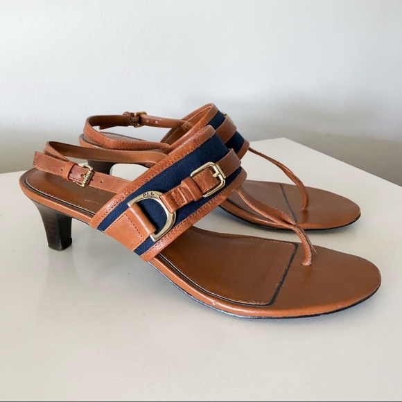 Ralph Lauren Shoes - Ralph Lauren Slingback Sandal Leather and Navy